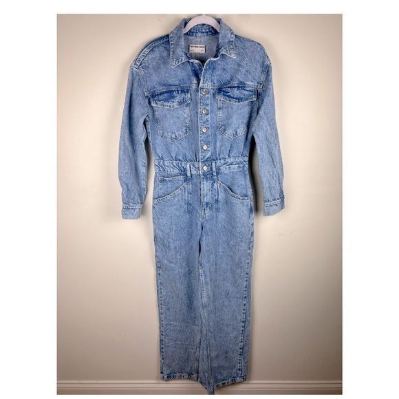 Free People | Touch The Sky One Piece Utility Inspired Denim Jumpsuit | XS - Picture 9 of 16